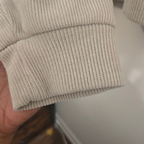 Negative Space Corduroy Chenille Ribbed Pullover Hoodie Loungewear Sz XL - Picture 5 of 8